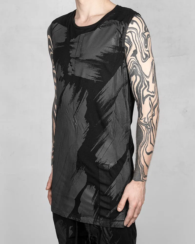 Banded Tank Top Black Rubber