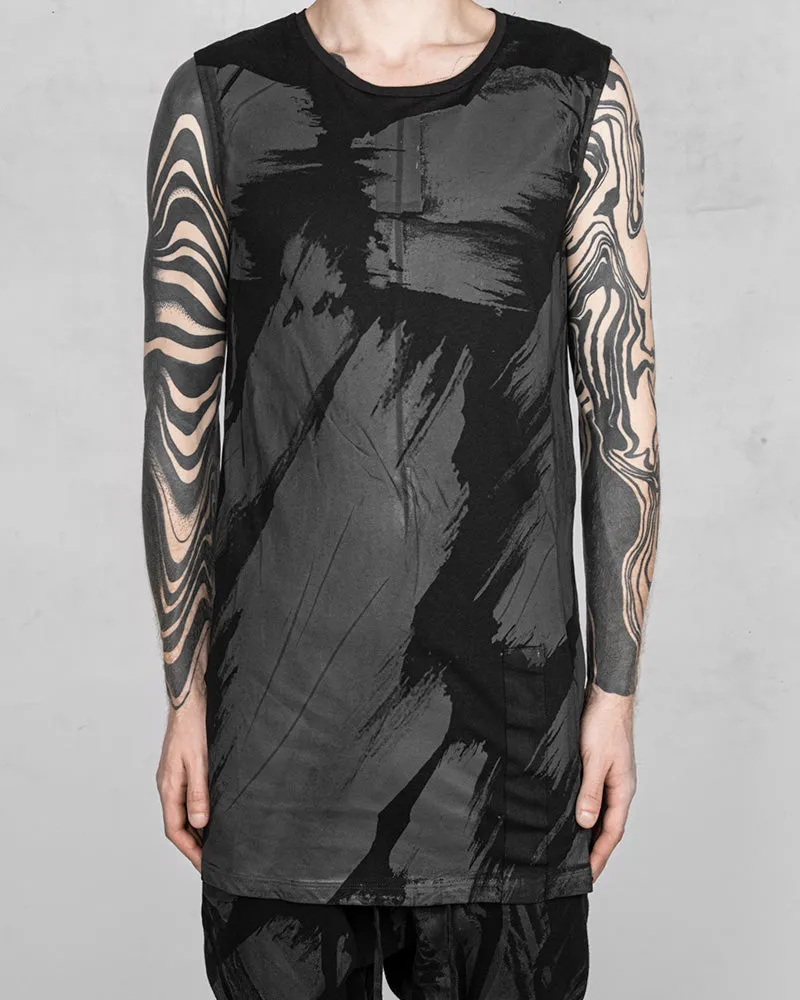 Banded Tank Top Black Rubber