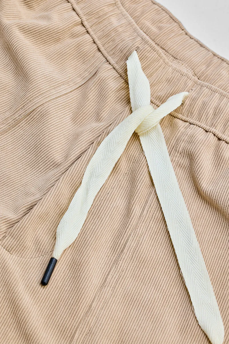 Beige Baggy Fit Cargo Pants