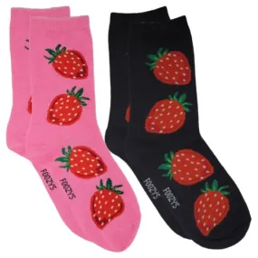 BLACK STRAWBERRIES SHORT SOCKS