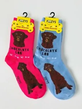 Blue Chocolate Lab Socks