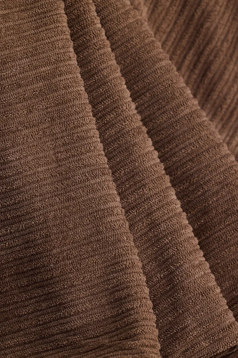 Brown Corduroy Baggy Fit Cargo