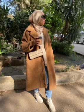 Camel teddy Fur Coat