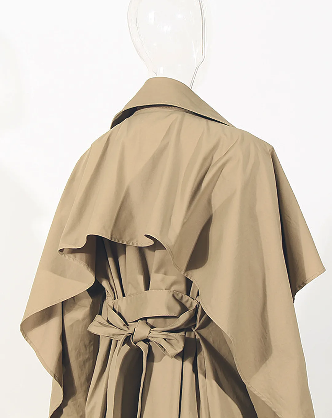 ♀Cape Style Long Trench Coat