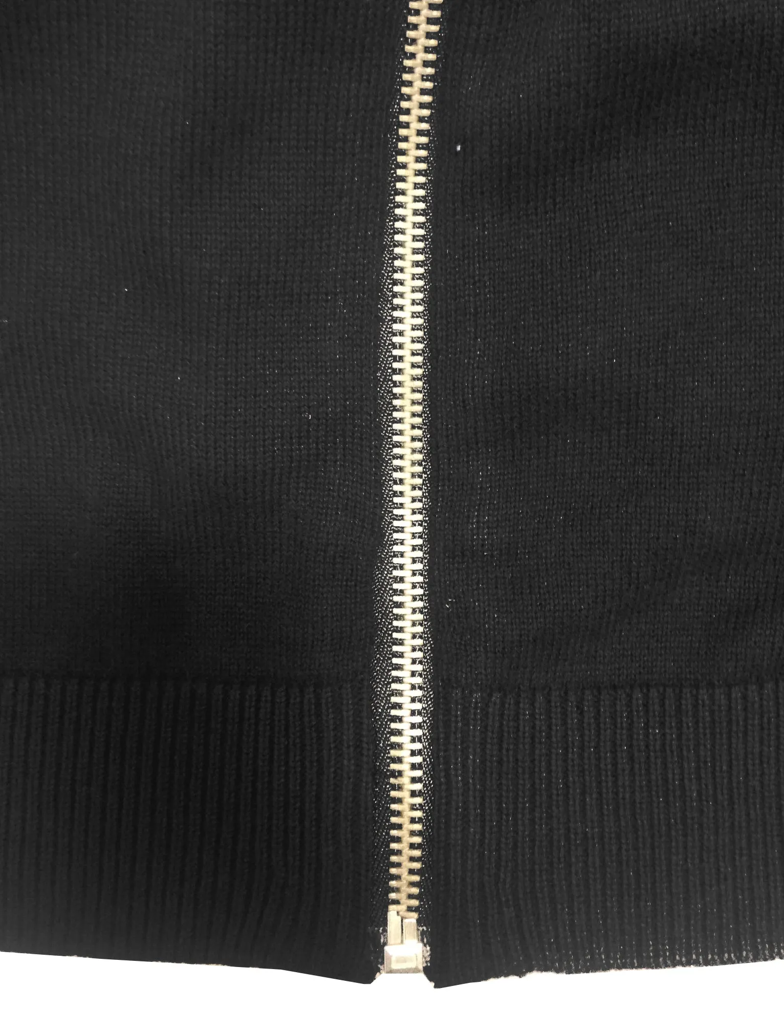 Clipper Zip Through Baseball Cardigan in Black - Dissident