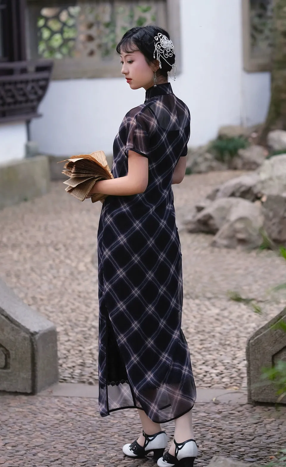 Dan Ceng 单层 Sheer Spring Summer Qipao & Slip Dress