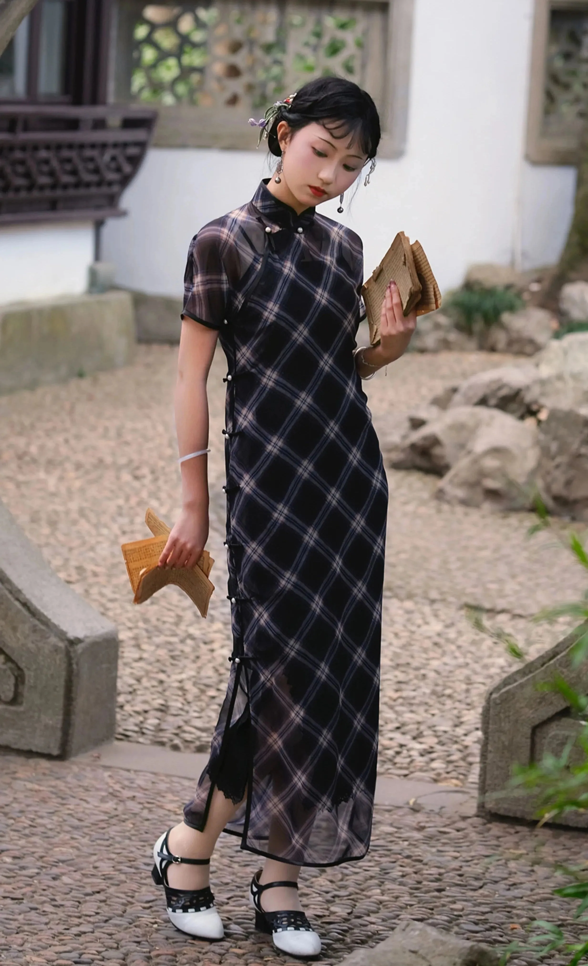 Dan Ceng 单层 Sheer Spring Summer Qipao & Slip Dress