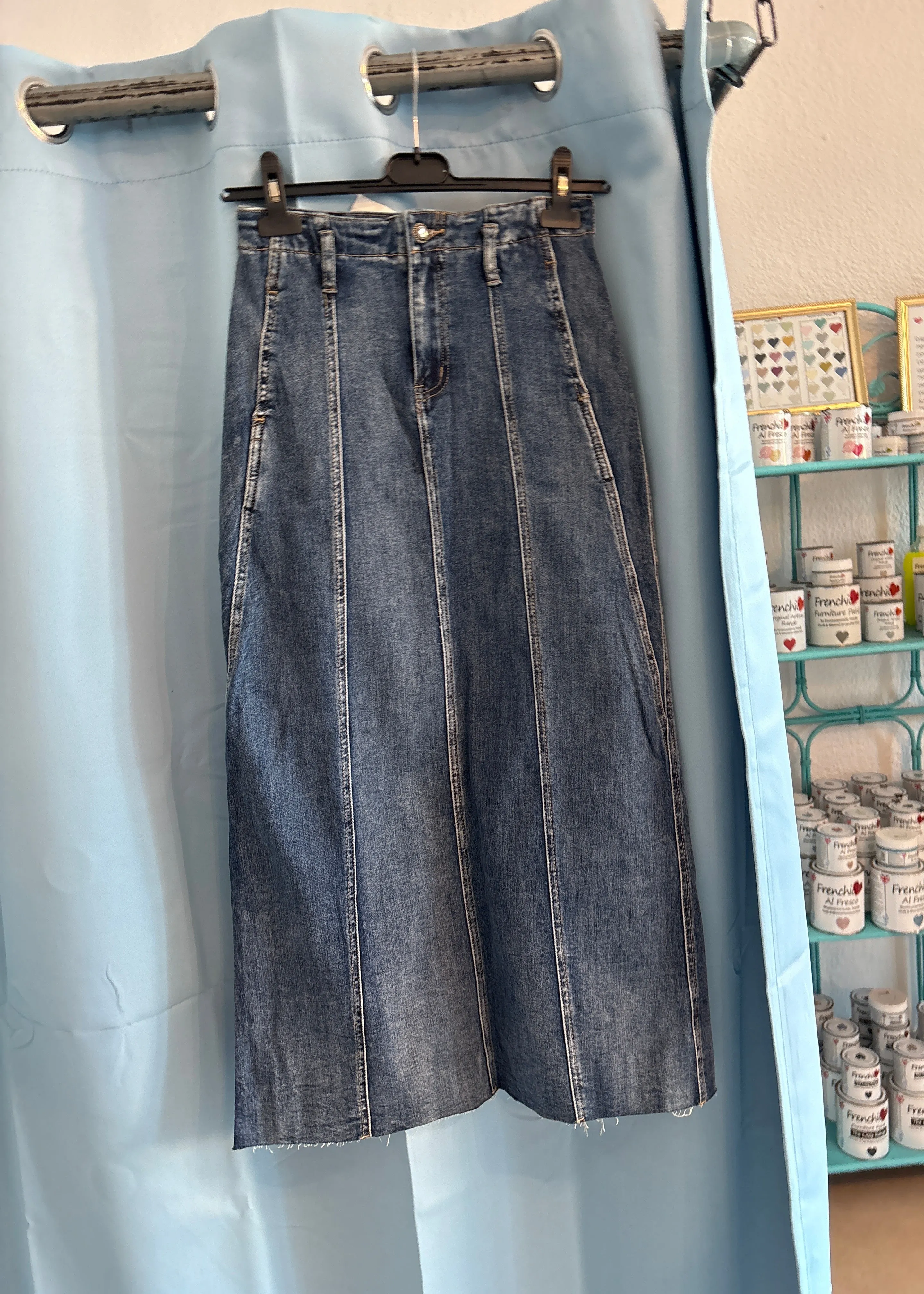 Dark denim skirt