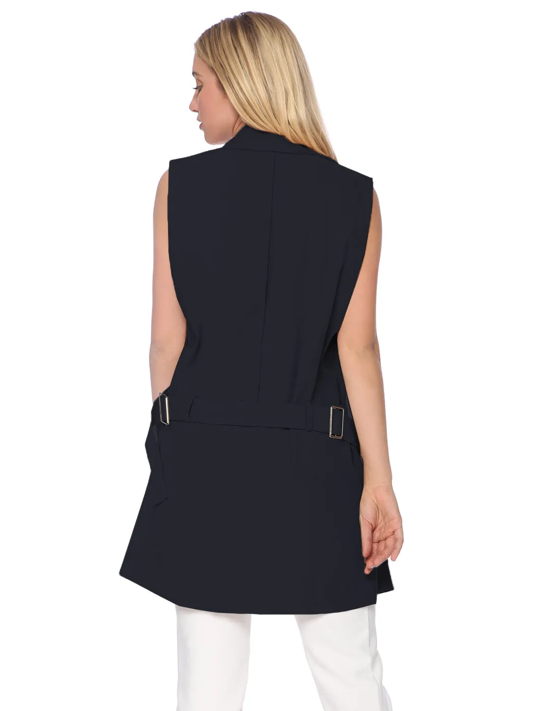 Double-Breasted Trench Vest Coat