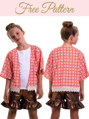Free Sewing Pattern - Girls Kimono Jacket Pattern F1404-L