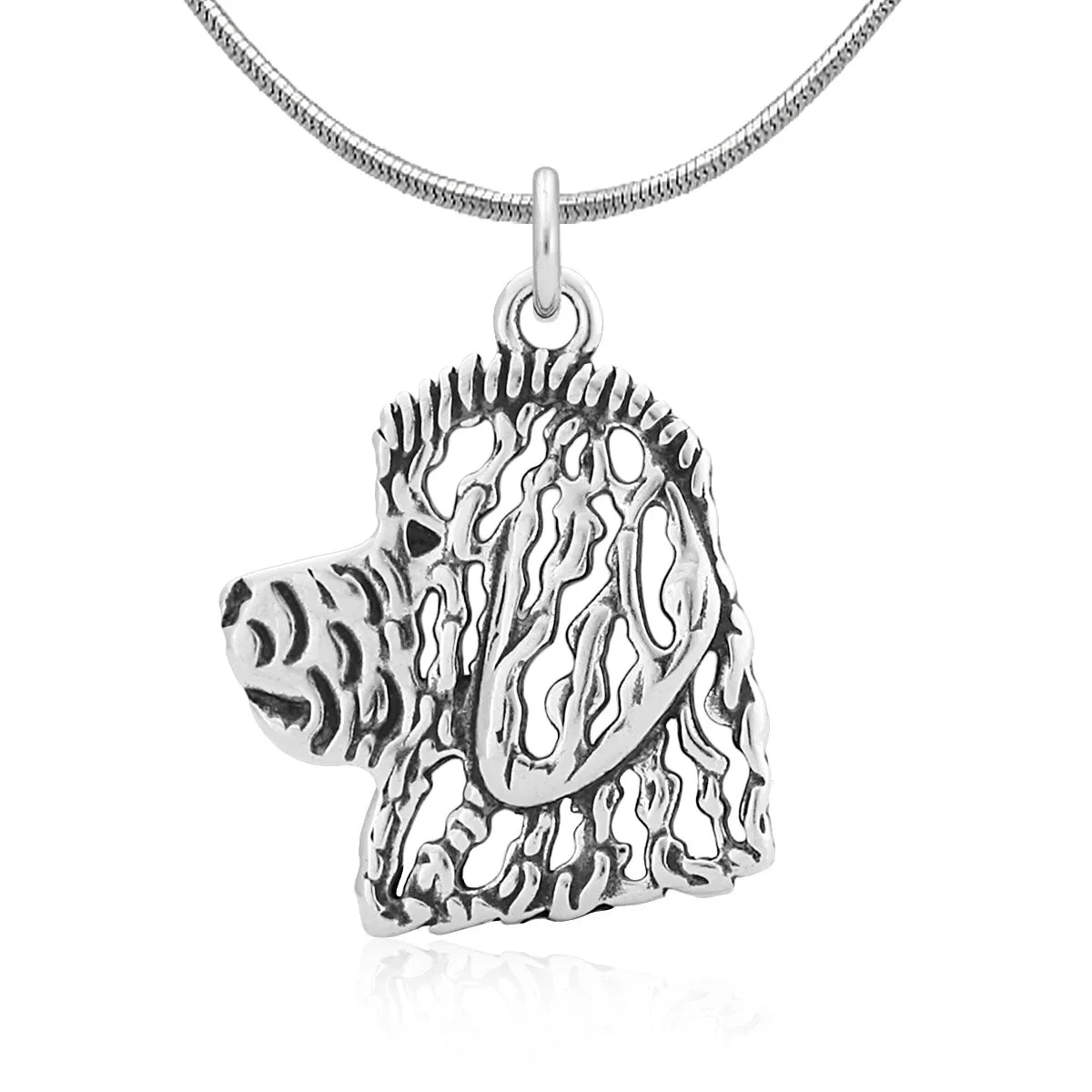 Goldendoodle Necklace in Sterling Silver