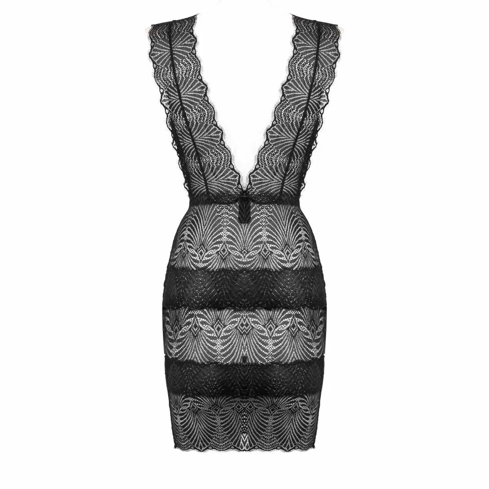 Paloma Casile Polly Chemise | BLACK