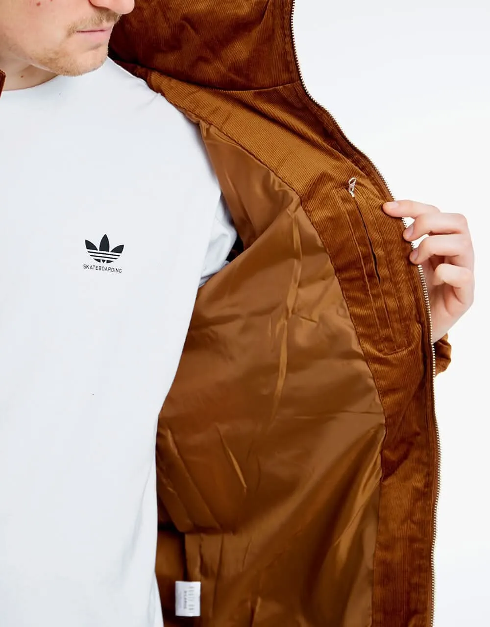 Route One Corduroy Puffer Jacket - Caramel