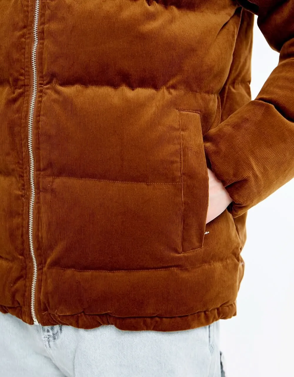 Route One Corduroy Puffer Jacket - Caramel