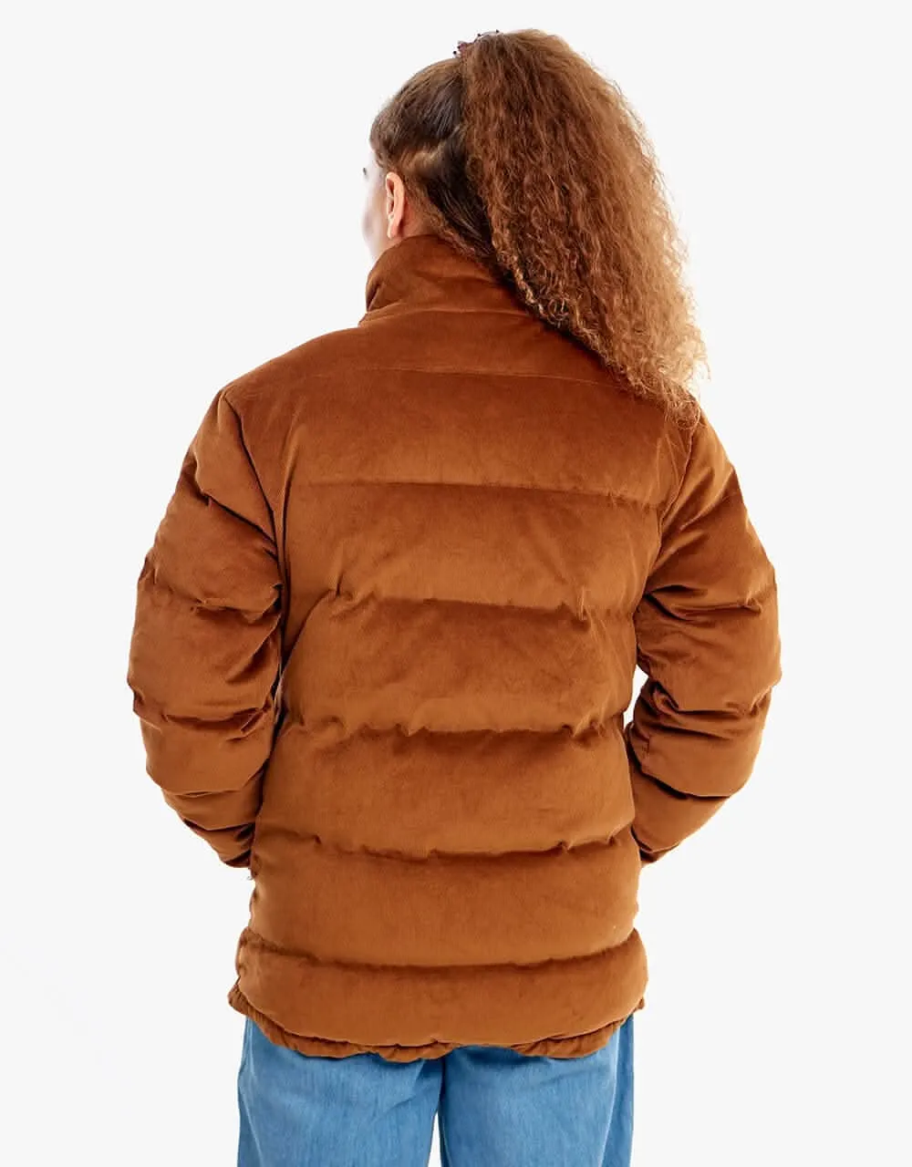 Route One Corduroy Puffer Jacket - Caramel