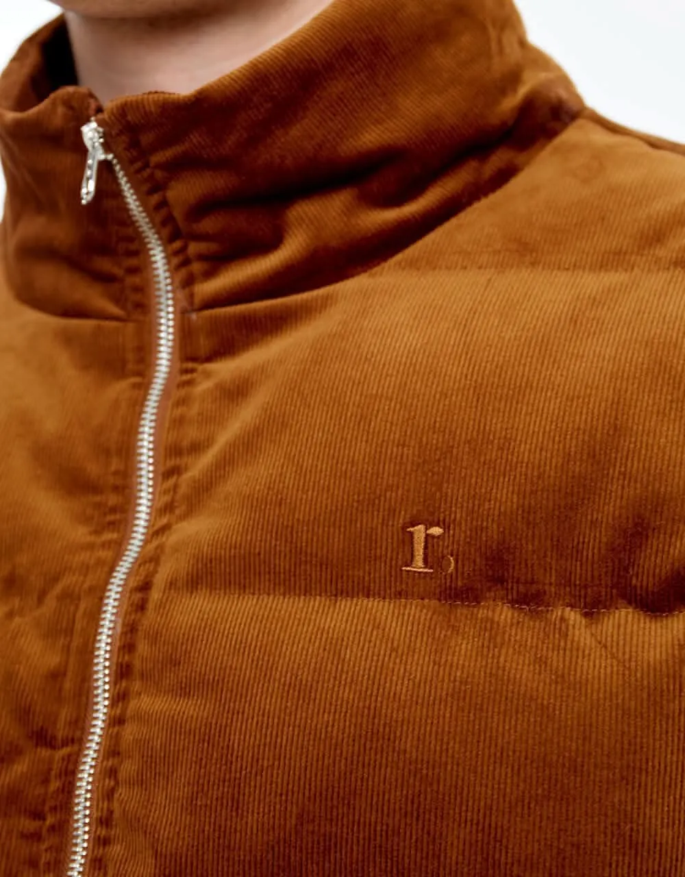 Route One Corduroy Puffer Jacket - Caramel