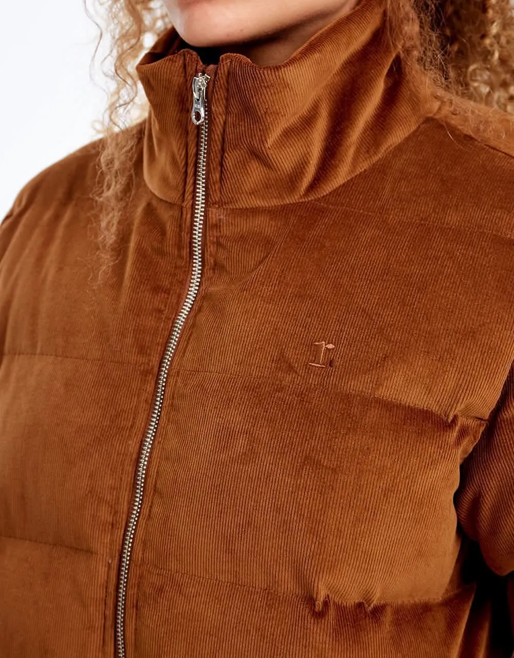 Route One Corduroy Puffer Jacket - Caramel