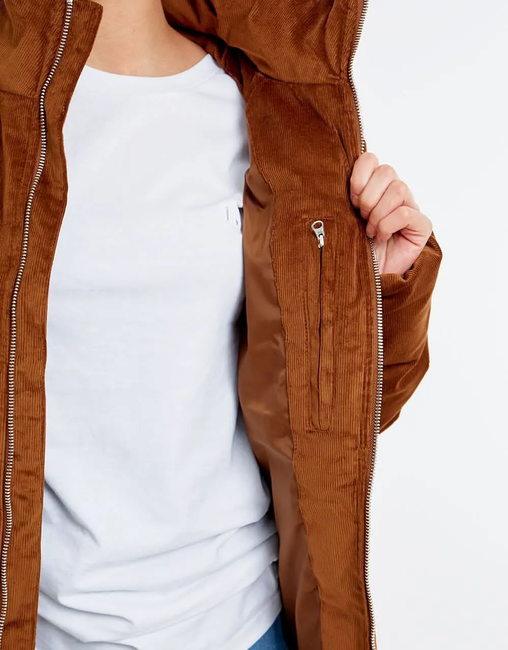 Route One Corduroy Puffer Jacket - Caramel