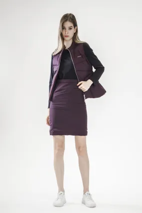 SLEEVELESS LONGLINE FUTURISTIC CUT FITTED VEST