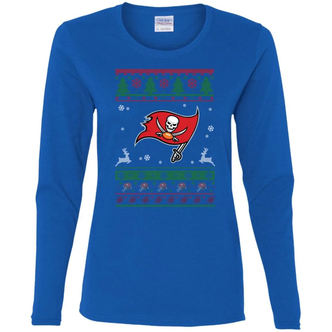 Tampa Bay Buccaneers Logo Football Teams Ugly Christmas Sweater Women Long Sleeve Shirt