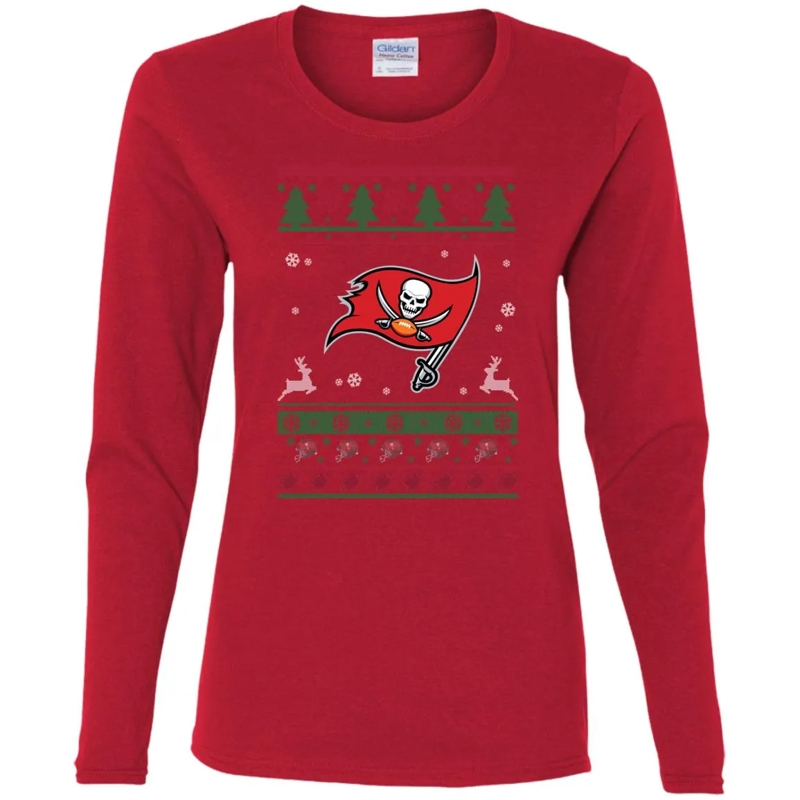Tampa Bay Buccaneers Logo Football Teams Ugly Christmas Sweater Women Long Sleeve Shirt