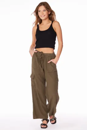 Wide Leg Cargo Pant in Troops