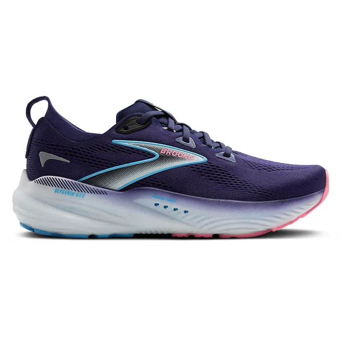 Womens Brooks Running Glycerin GTS 22 in Blue Ribbon/Peacoat/Dianthus