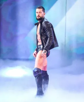 WWE Finn Balor WrestleMania Black Casual Leather Jacket | WWE Men Leather Jacket
